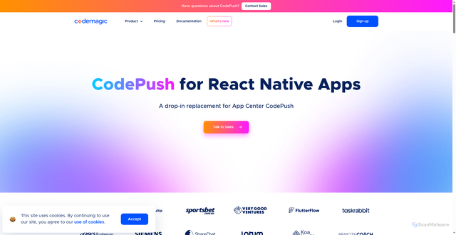 Security scan screenshot of https://codepush.pro