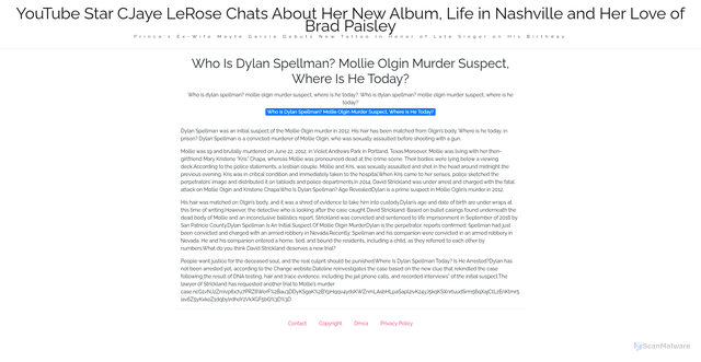 Security scan screenshot of https://ajaxtipssitus-v8flsdwexl.edgeone.app/14457-who-is-dylan-spellman-mollie-olgin-murder-suspect-where-is-he-today.html