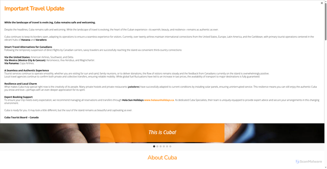 Security scan screenshot of https://gocuba.ca/?lang=en