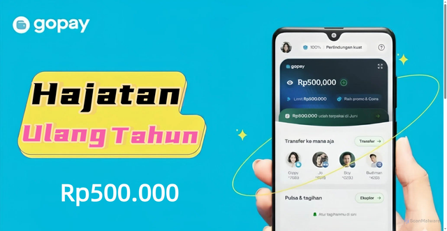 Security scan screenshot of https://gopay32.vnyn.top/?bagi-saldo=32