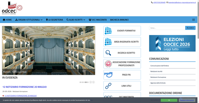 Security scan screenshot of https://www.odcec-maceratacamerino.it