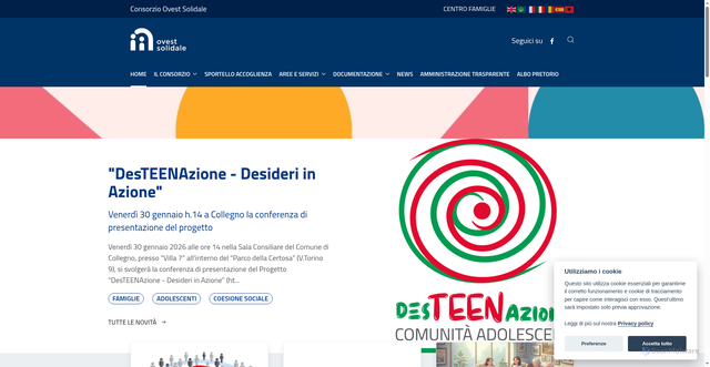 Security scan screenshot of https://www.consorzioovestsolidale.it/