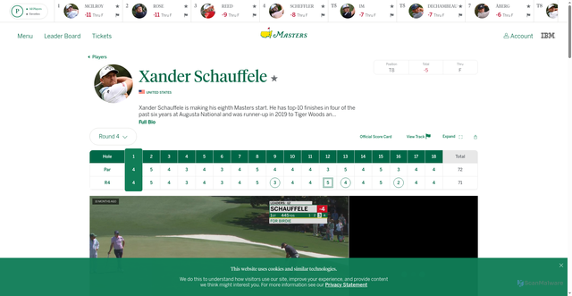 Security scan screenshot of https://www.masters.com/en_US/players/player_48081.html