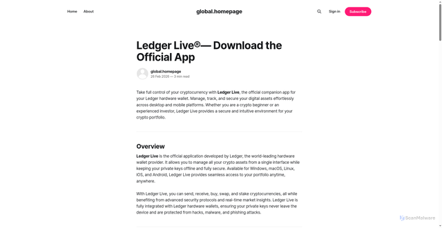 Security scan screenshot of https://global-platform.ghost.io/download/