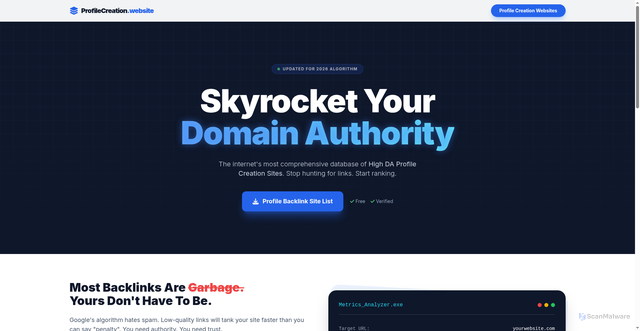 Security scan screenshot of https://profile-backlink-site-list-nbg2oa2k8d.edgeone.app/
