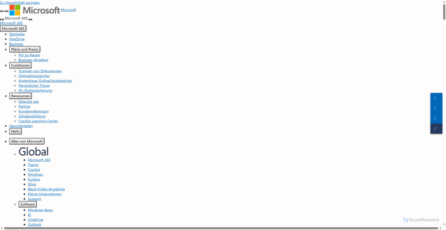 Security scan screenshot of https://oneclient.sfx.ms/