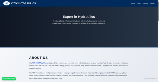 Security scan screenshot of http://vitonhydraulics.com/