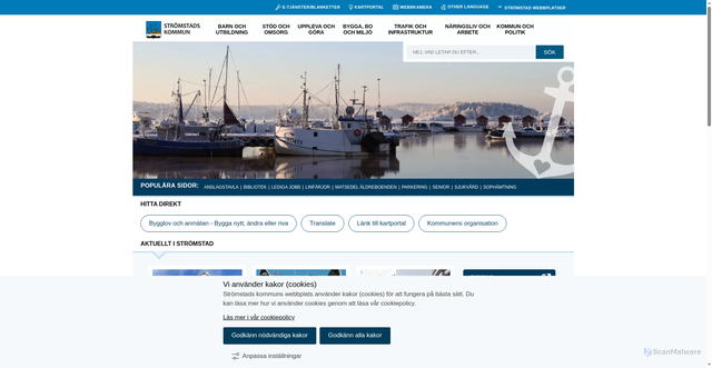 Security scan screenshot of https://www.stromstad.se/