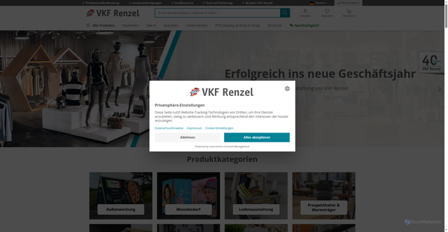 Security scan screenshot of https://www.vkf-renzel.de