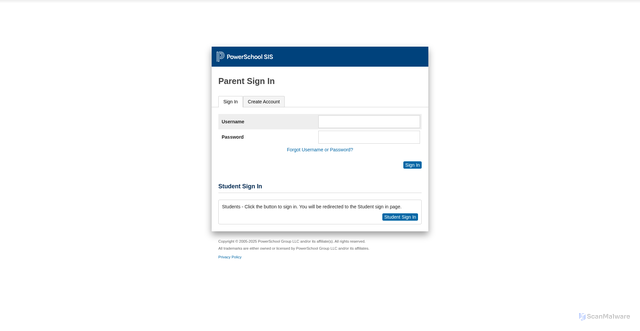 Security scan screenshot of https://kennedyhs.powerschool.com