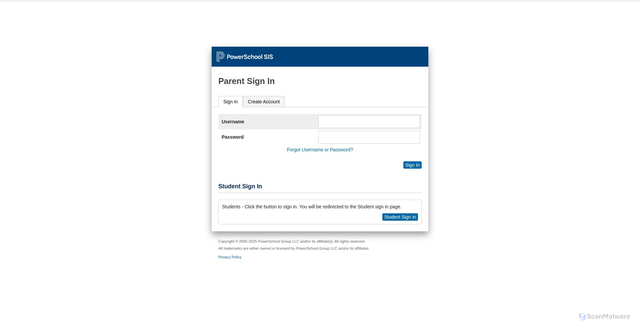 Security scan screenshot of https://kennedyhs.powerschool.com
