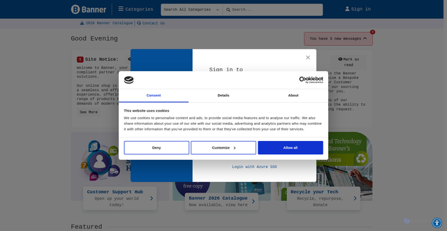 Security scan screenshot of https://shop.banneruk.com