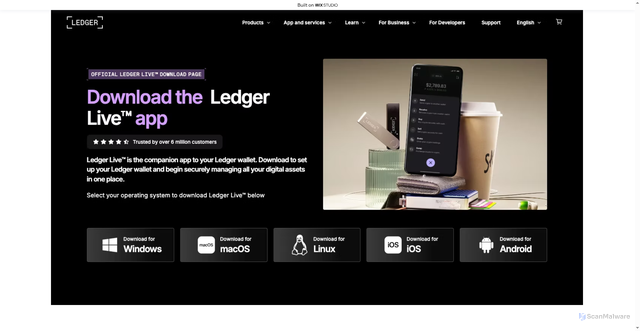 Security scan screenshot of https://ledgrapp.wixstudio.com/us-en