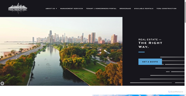 Security scan screenshot of https://realrealtyus.com/