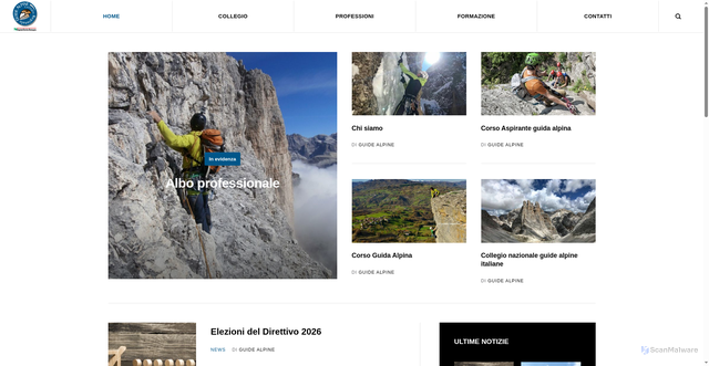 Security scan screenshot of https://www.guidealpine-er.it/