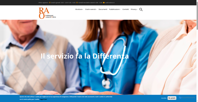 Security scan screenshot of https://www.raoderzo.it
