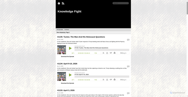 Security scan screenshot of https://knowledgefight.libsyn.com/