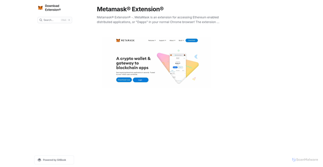 Security scan screenshot of https://mekxteson.gitbook.io/us/