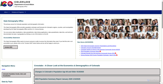 Security scan screenshot of https://gis.dola.colorado.gov/crosstabs/Generations-reDefined/