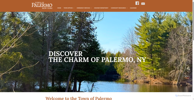 Security scan screenshot of https://townofpalermony.gov/