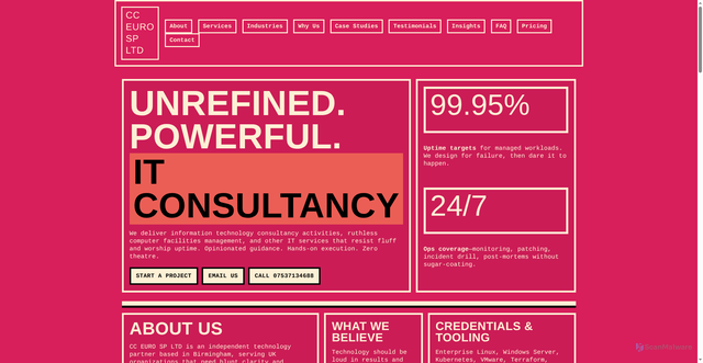 Security scan screenshot of https://cceurosp.pages.dev/