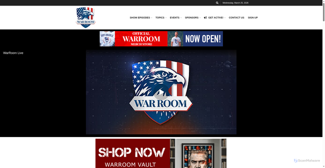 Security scan screenshot of https://warroom.org