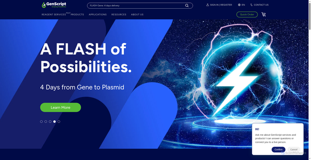 Security scan screenshot of https://genscript.com