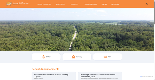 Security scan screenshot of https://summerfieldtwpmonroemi.gov/