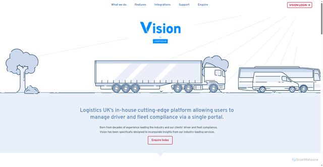 Security scan screenshot of https://vision.logistics.org.uk