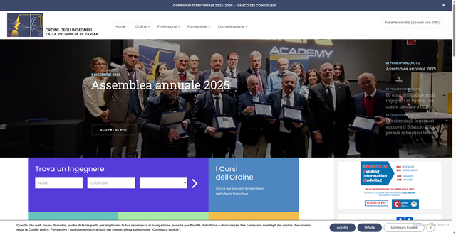 Security scan screenshot of https://www.ordingparma.it/