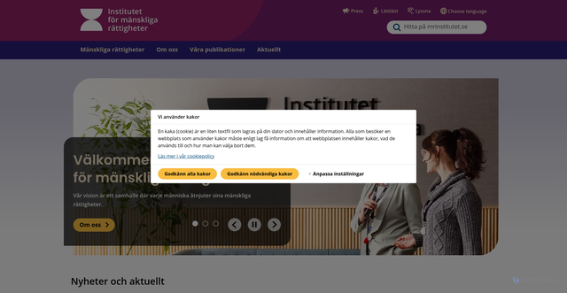 Security scan screenshot of https://www.mrinstitutet.se