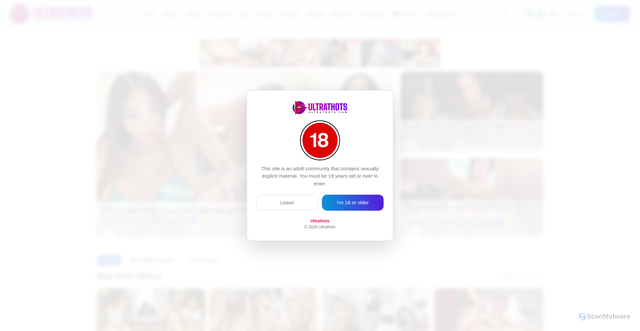 Security scan screenshot of https://ultrathots.com/