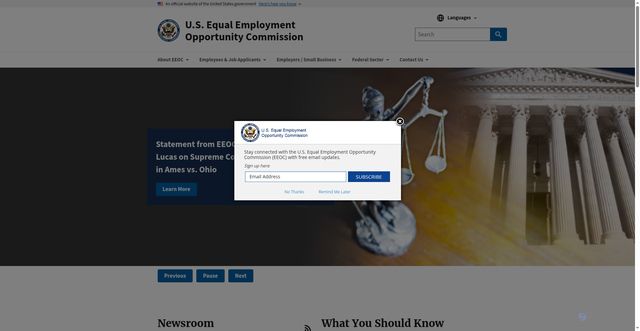 Security scan screenshot of https://www.eeoc.gov/