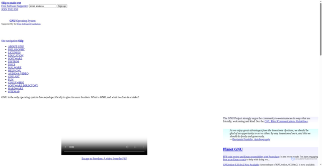 Security scan screenshot of https://www.gnu.org