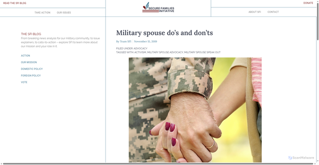 Security scan screenshot of https://securefamiliesinitiative.org/advocacy-how-to-1/