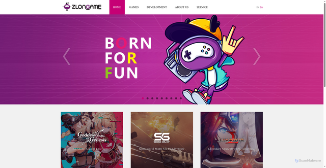 Security scan screenshot of https://www.zlongame.com