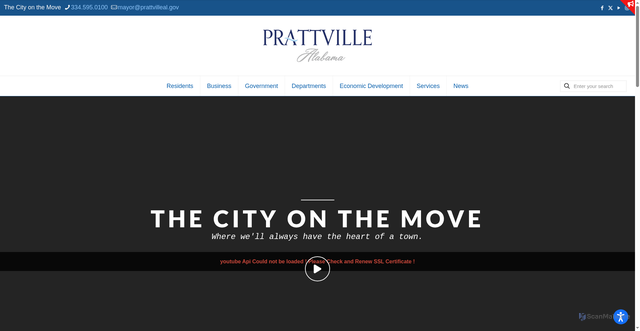 Security scan screenshot of https://prattvilleal.gov/