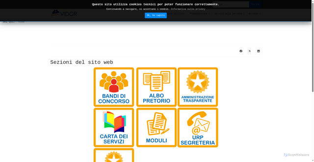 Security scan screenshot of https://www.operepieriunitedividor.it/