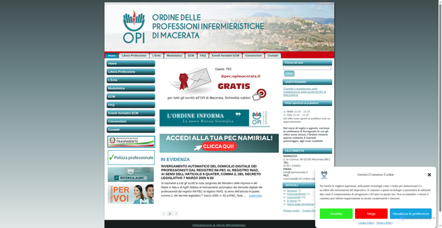 Security scan screenshot of https://www.opimacerata.it/