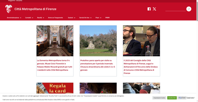 Security scan screenshot of https://www.cittametropolitana.fi.it/