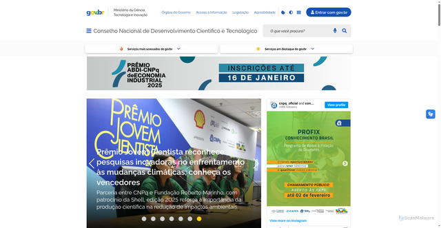 Security scan screenshot of https://www.gov.br/cnpq/pt-br