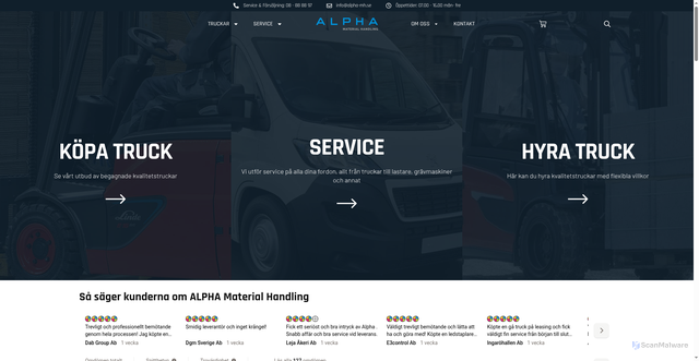 Security scan screenshot of https://lundgrentruckservice.se