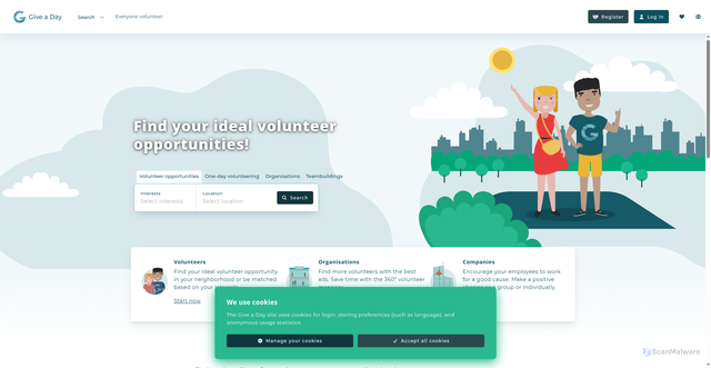 Security scan screenshot of https://giveaday.eu
