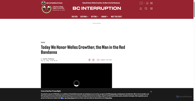 Security scan screenshot of https://www.bcinterruption.com/2024/9/11/24241925/welles-crowther-who-was-the-man-in-the-red-bandanna-bandana-9-11-september-11th-boston-college-bc