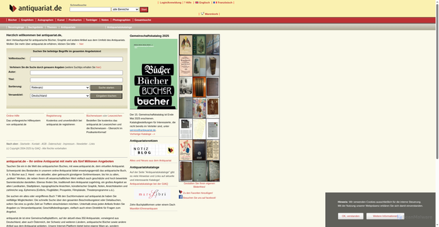 Security scan screenshot of https://antiquariat.de