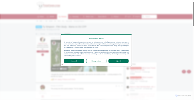 Security scan screenshot of https://www.tidefans.com/forums/threads/ty-simpson-film-study-bama-vs-ou-cfp.342086/