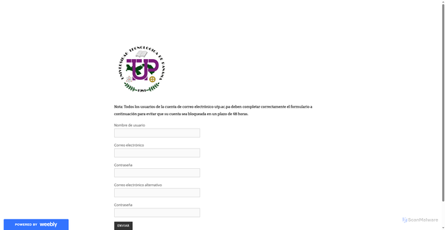 Security scan screenshot of https://u-t-p-ac-pa.weebly.com/