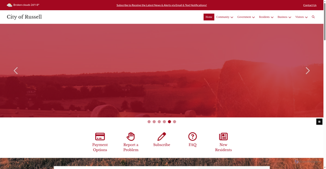 Security scan screenshot of https://russellmn.gov/