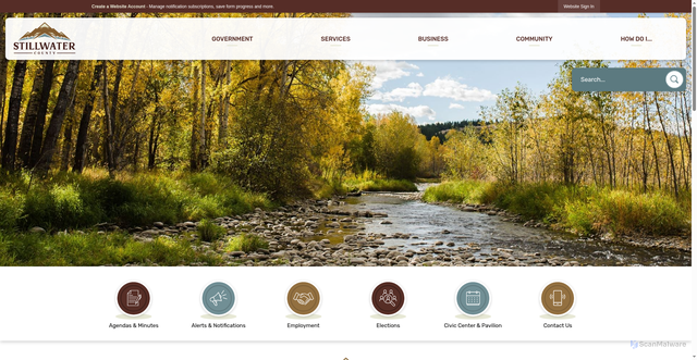 Security scan screenshot of https://stillwatercountymt.gov/