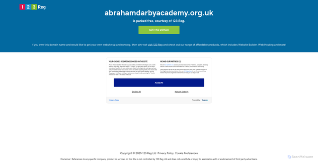 Security scan screenshot of http://www.abrahamdarbyacademy.org.uk/